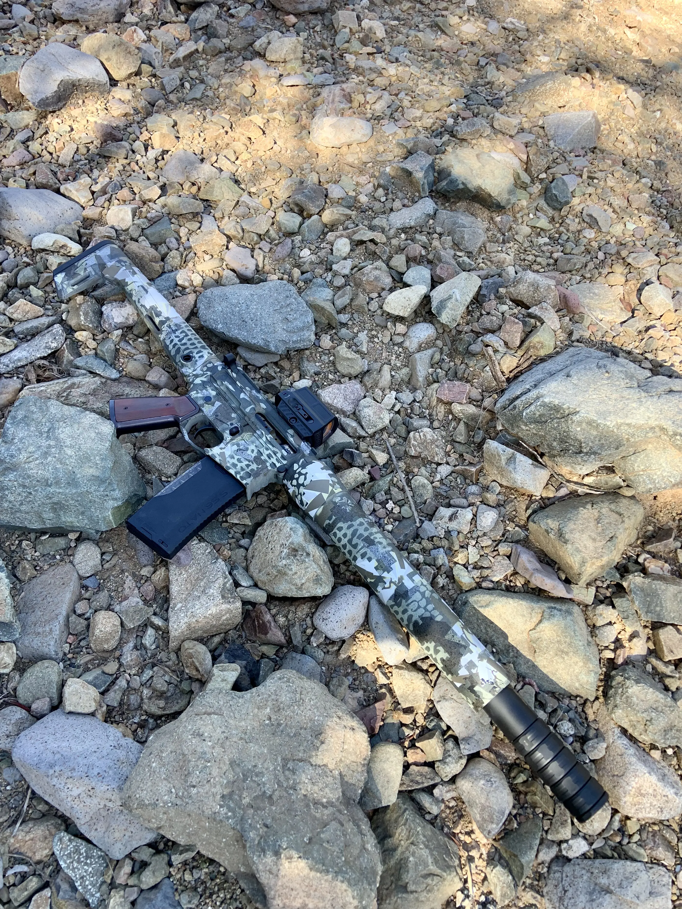 Carnimore custom work displaying precision craftsmanship and Duracoat finishing by Arizona firearms specialist